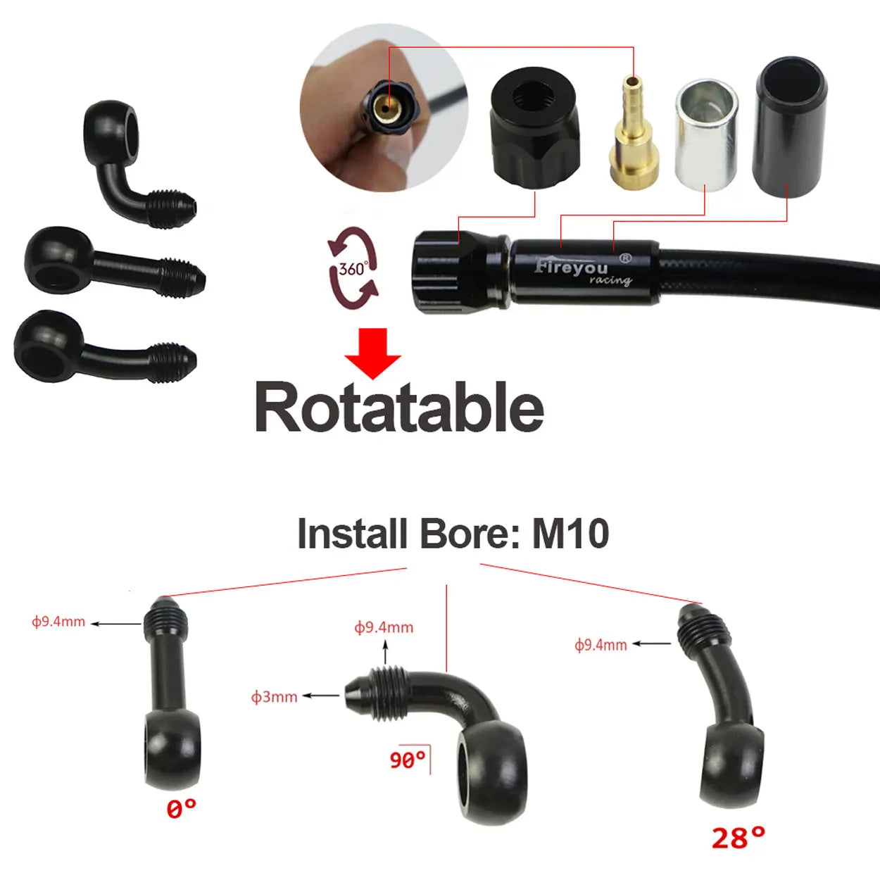AN3 Braided Brake Hose | Hydraulic Clutch & Brake Line
