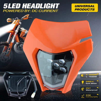 Powerzone LED Headlight for KTM 125–450 (EXC/SX/XC)